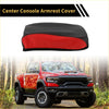Black and red two-tone leather center console lid armrest cover for toyota tacoma 2016-2020 waterproof