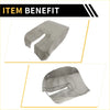 Gray microfiber leather armrest cover for toyota tundra center console lid 2014-2021 shown from back side