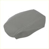 Gray faux leather center console lid armrest pad cover with white stitching for toyota prius 2004-2009