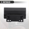 Black plastic car radio mounting bracket with rectangular cover and four-hole plate for Toyota Tacoma console lock lever