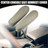 Beige faux leather center console seat armrest cover with stitched edges for toyota sequoia 2001-2007