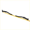 Black metal center link drag with spherical joints for toyota hilux 2wd 4wd 1997-2005 seen from back side
