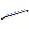 Black 21-inch steel center link rod with spherical joints for nissan 720 sd23 2wd 1979-1983 shown from back side