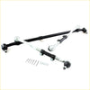 Black and silver metal center link tie rod kit with ball joints and threaded rods for Nissan Datsun D21 1986-1998