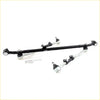 Black steering linkage assembly with silver ball joints and mounting hardware for nissan datsun d21 td25 1986-1998