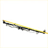 Black and silver center link tie rod set with yellow measuring tape for nissan sd22 bigm crew cab 1997-2001