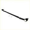 Black painted metal center steering link with spherical joints for nissan d21 navara 1985-1999 shown from back side
