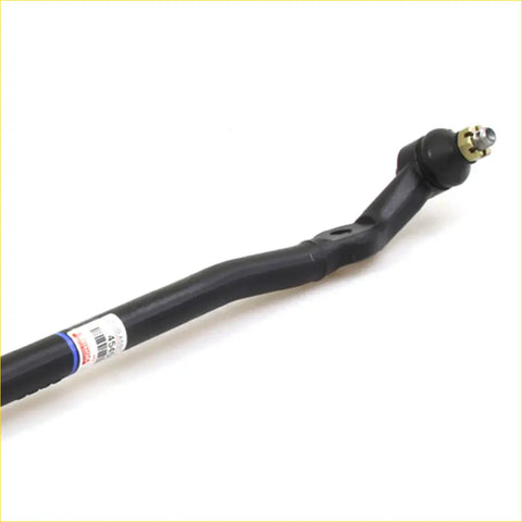 Black center steering link for Toyota Hilux 2WD 1983-1988 with gold spherical joint and barcode label visible
