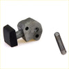 Black rubber handled metal chain tensioner with three holes and coiled steel spring for nissan datsun cabstar