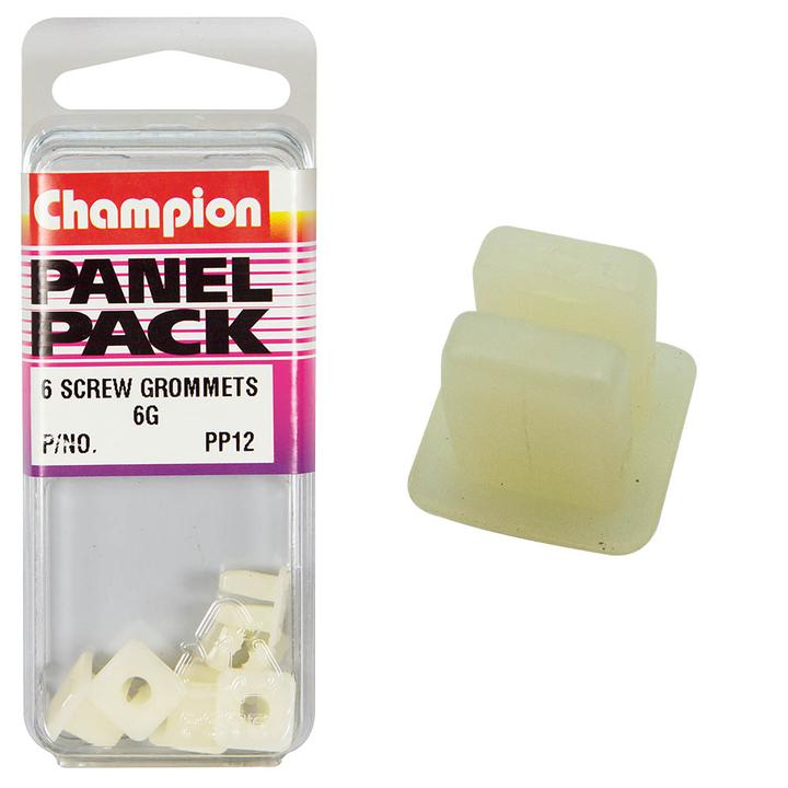 Champion Screw Grommet White 4.2mm Screw Size 7x7mm Hole