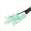 Clear green heat shrink tubing covers three insulated wires on charger coil 3p0-06023-0 for nissan tohatsu outboard
