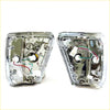 Back side of chrome corner indicator light for Toyota Hilux with clear plastic housing chrome backing and white led socket