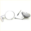 Chrome door fender mirrors for chrysler valiant pacer 1963-1978 with chrome finish and circular and oval reflective surfaces