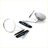 Chrome finished vintage style side view mirror with circular and oval mirrors for chrysler valiant pacer 1963 1978