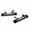 Chrome door handle for toyota hilux ute 1984-1988 showing back side with chrome finish black plastic plates and springs
