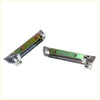 Silver and green metal door latch mechanisms with springs for chrome door handle set mazda bravo 1998-2006 backside