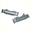 Chrome door handle set for toyota hilux 1983-1988 with sleek rectangular design and integrated keyhole in chrome finish
