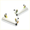 Back view of chrome door handle x2 for mazda b1600 b1800 b2000 b2200 1971-1985 with metallic spring and black grip