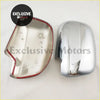Chrome door mirror cover trim for 2008-2014 toyota hilux vigo with sleek chrome finish and red edge trim