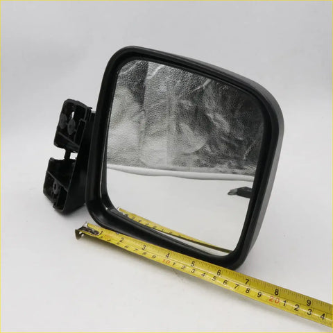 Black plastic chrome door mirror with rectangular frame and reflective glass for toyota hilux 1998-2005
