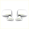 Pair of chrome door mirrors for Toyota Hilux 4Runner Surf 1988-1998 with rectangular chrome finish and triangular mounts