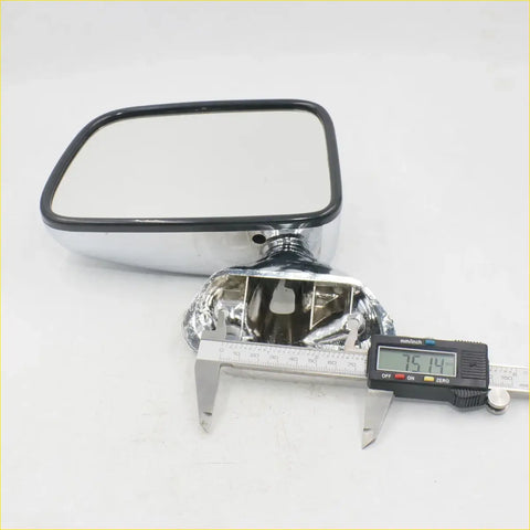 Chrome door mirror x2 for toyota hilux and 4runner 1983-1997 with chrome finish black rubber trim and reflective glass