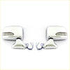 Chrome door mirror x2 with integrated led turn signals in chrome finish for toyota hilux 1988-2005 back side view