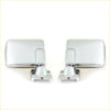 Pair of chrome door mirrors for mitsubishi l200 strada triton warrior with rectangular chrome finish and sturdy brackets