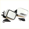 Chrome door mirrors led with chrome finish and integrated turn signals for nissan d22 navara 1997-2004 with black mounts
