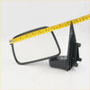 Black plastic side view mirror with rectangular glass and bracket for chrome door mirrors set toyota hilux 1997 2005
