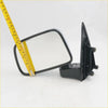 Black plastic side view mirror with rectangular glass and mounting bracket for toyota hilux 1997-2005 chrome door set