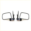 Back side of black plastic side view mirrors with wiring and brackets for chrome door wing mirror set toyota hilux mk5