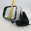 Chrome electric door mirror for nissan d22 navara 1997-2004 with chrome rectangular side view and black plastic mount