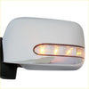 Chrome electric door mirror for nissan d22 navara 1997-2004 with chrome finish and amber turn signal lights