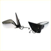Black and silver chrome electric door mirror assembly with sleek modern design for Nissan Navara D40 4WD 2005-2015