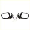 Black plastic electric fold wing side mirrors with wiring and mounting hardware for mitsubishi triton l200 2005-2014 back view