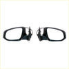 Black plastic side-view mirrors with integrated turn signal and mounting brackets for toyota hilux 2015-2019 chrome set