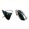 Black and silver chrome electric foldable side mirror with turn signal for Toyota Hilux 2015-2019 shown from the back side