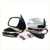 Chrome electric folding led door wing mirror for toyota with chrome finish black plastic housing and turn signal