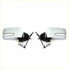 Chrome electric mirror side assemblies with led turn signals black mounts for nissan d22 navara 1997-2004 back view