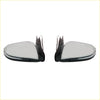 Black and silver chrome electric side view mirrors with led for toyota hilux 2015-2020 showing sleek modern design