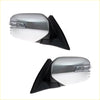 Chrome electric wing mirrors with integrated led turn signals and black plastic housing for mitsubishi l200 triton warrior