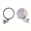 Chrome finished vintage-style circular and spherical side-view mirror set for mazda familia 323 models