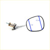 Chrome fender mirrors for mazda luce 1500 1800 mark i ii 929 rx4 with chrome side-view mirror and black rubber frame