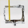 Silver metallic chrome head light door frame with rectangular opening and mounting brackets for toyota hilux 2wd 1988-1997