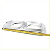 Silver metallic dual-bowl chrome headlight housing with sleek molded design for Isuzu Faster KB or Bedford KB x2
