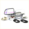 Chrome led door mirror for toyota hilux 1985-2001 with chrome finish and integrated led turn signal light