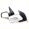 Chrome manual door mirror with led turn signal and black plastic housing for nissan d40 navara pathfinder 2005-2014