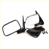Black plastic chrome manual door wing mirrors with chrome reflective surfaces for toyota hilux 2.5td 1997-2005