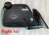 Black glossy right side chrome mirror with sleek curved design for Toyota Land Cruiser LC80 FJ80 1991-1997